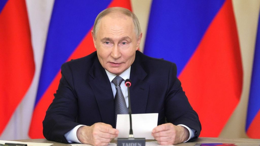 1 Russian President Vladimir Putin chairs a meeting on developing the domestic aviation industry at th