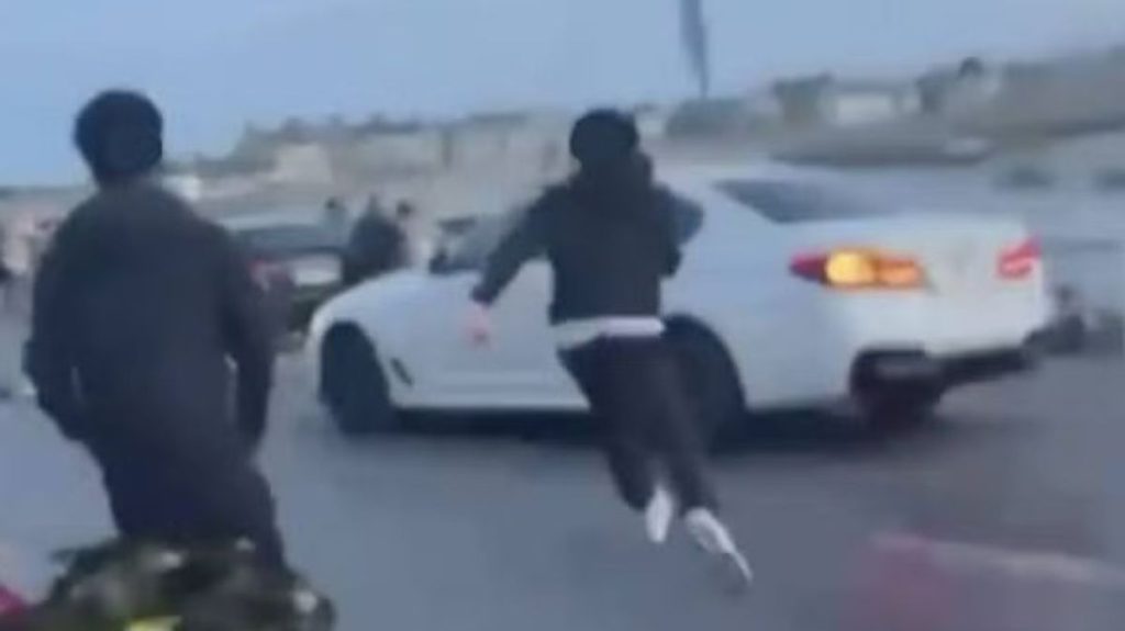 0 PROD Terrifying moment car slams into teens in Skerries as three hospitalisedThree teenagers were injure