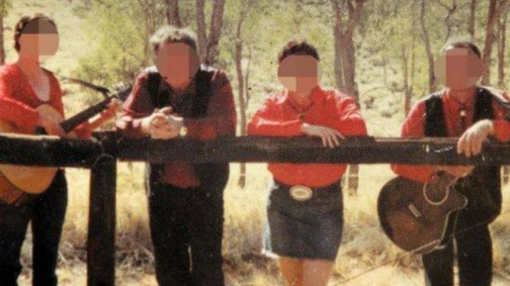 0 Tim Colt second left fathered a child with Martha second right who became a lover and parent with he