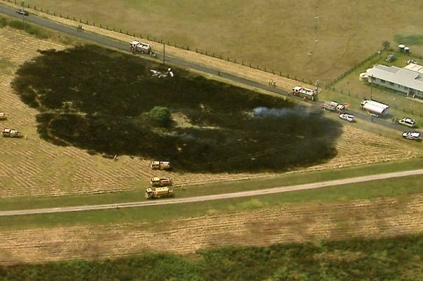 0 Scene of fatal plane crash in Stockleigh Queensland