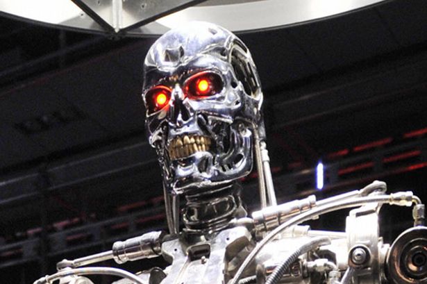 0 Terminator robot T 800 used at the movie Terminator 2
