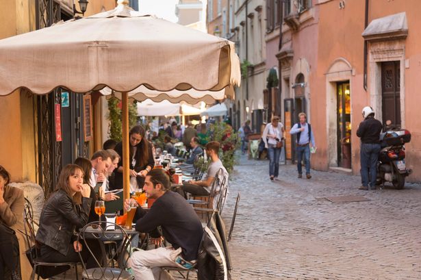 1 Cafe Life in Trastevere neighborhood Rome Italy
