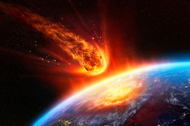1 Meteor Impact On Earth Fired Asteroid In Collision With Planet Contain 3d Rendering elements o