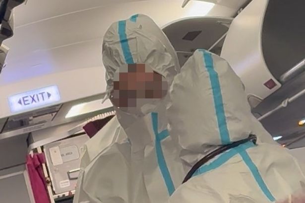 0 VIDEO Suspected Norovirus outbreak on flight with three passengers hospitalised as medics in hazma